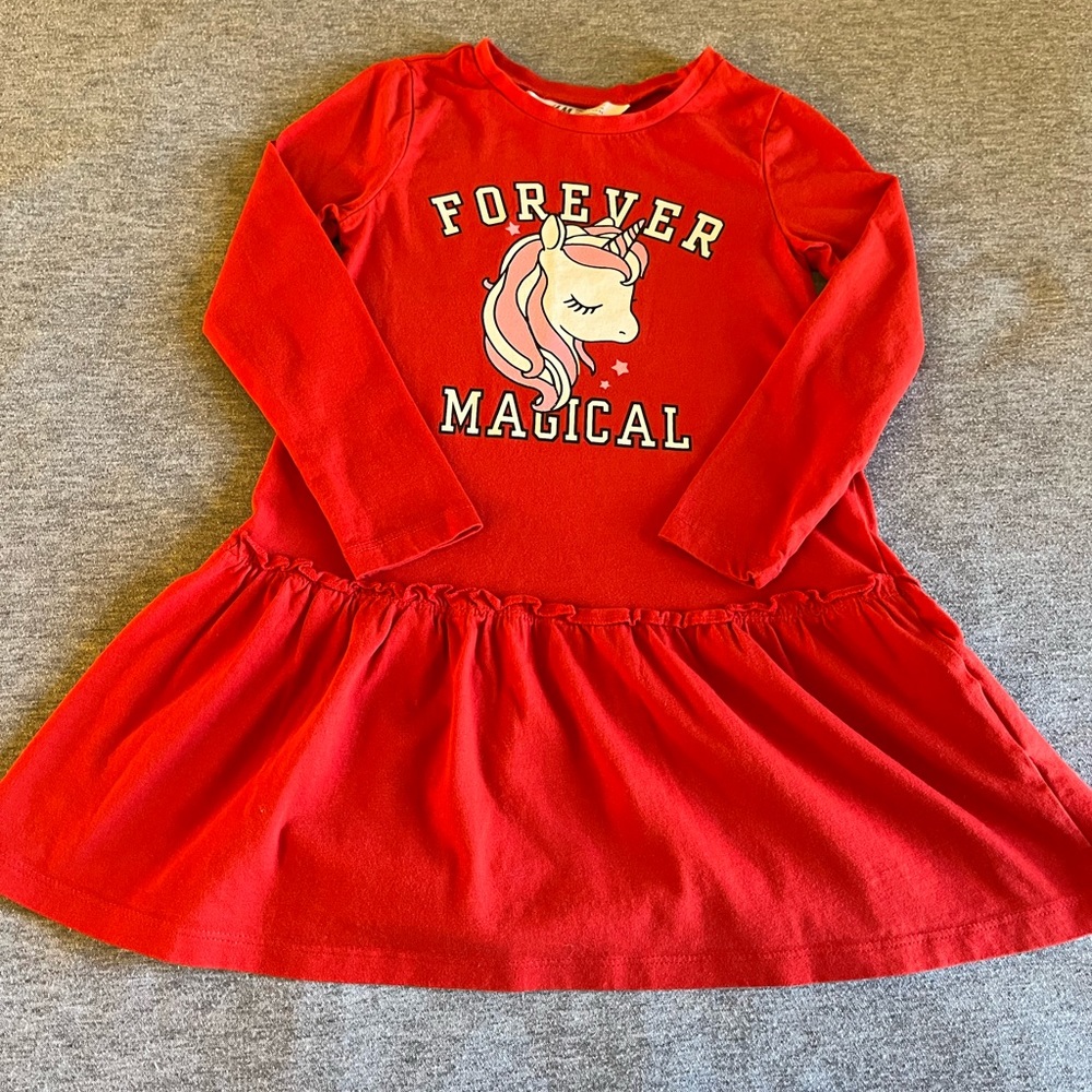 H&M Toddler Unicorn Long Sleeve Dress